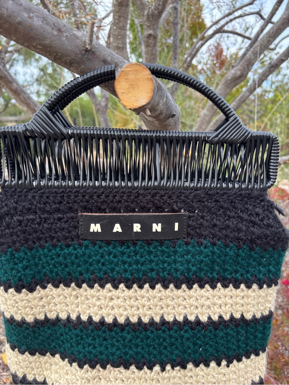 Marni Striped Crochet Tote - Picture 2 of 8